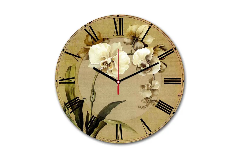 Dekorativ MDF Väggklocka 30 cm, Flerfärgad