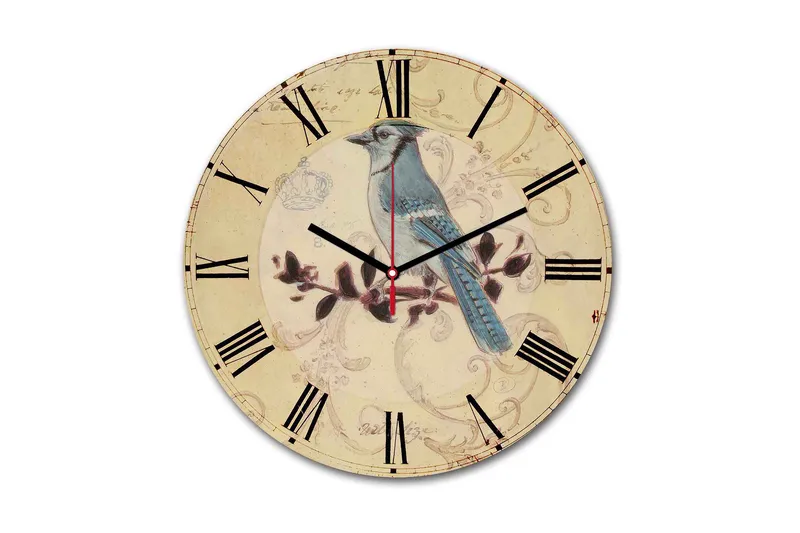 Dekorativ MDF Väggklocka 30 cm, Flerfärgad