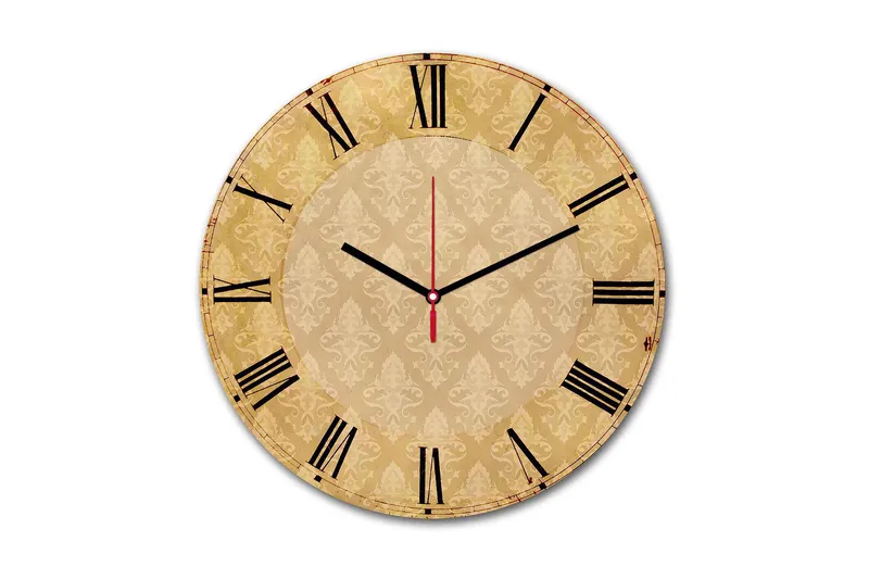 Dekorativ MDF Väggklocka 30 cm, Flerfärgad