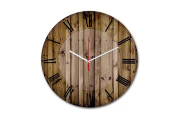 Dekorativ MDF Väggklocka 30 cm - Flerfärgad - Inredning - Väggdekor - Väggklocka & väggur