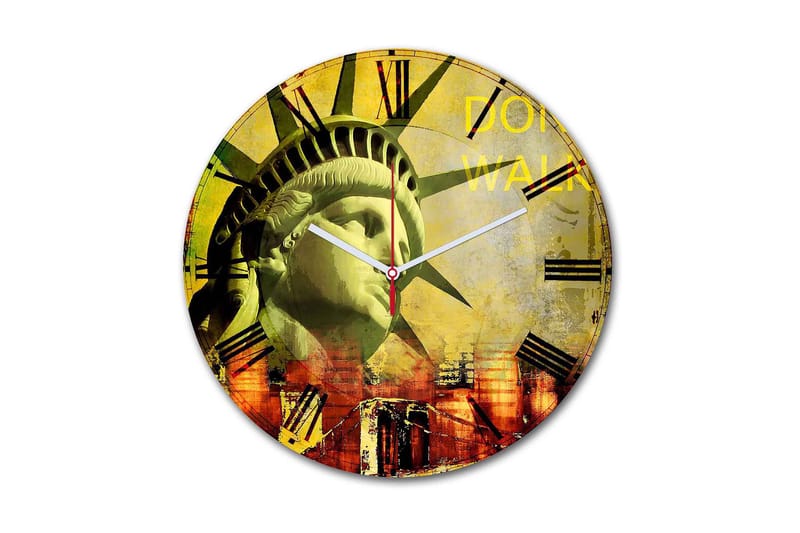 Dekorativ MDF Väggklocka 30 cm, Flerfärgad