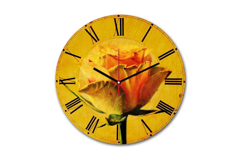 Dekorativ MDF Väggklocka 30 cm, Flerfärgad
