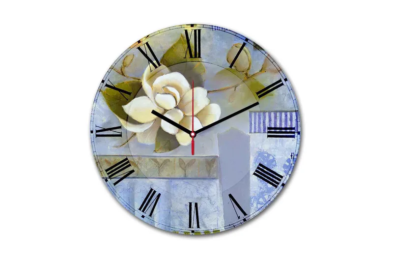 Dekorativ MDF Väggklocka 30 cm, Flerfärgad