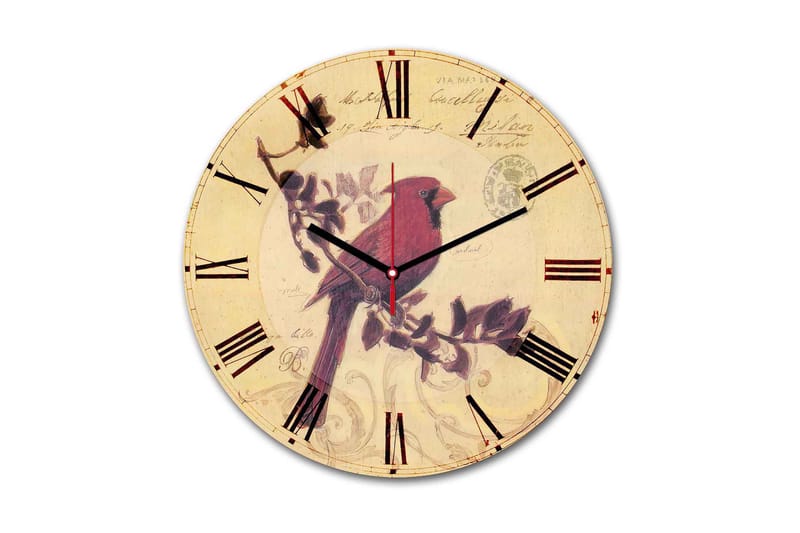 Dekorativ MDF Väggklocka 30 cm, Flerfärgad