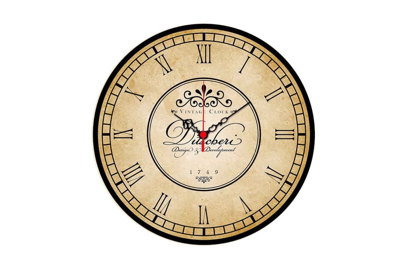 Dekorativ MDF Väggklocka 40 cm, Flerfärgad