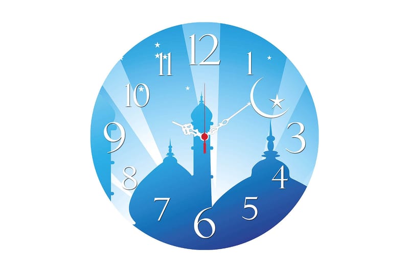 Dekorativ MDF Väggklocka 40 cm, Flerfärgad