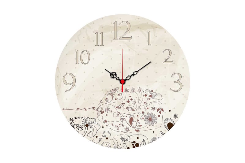 Dekorativ MDF Väggklocka 40 cm, Flerfärgad