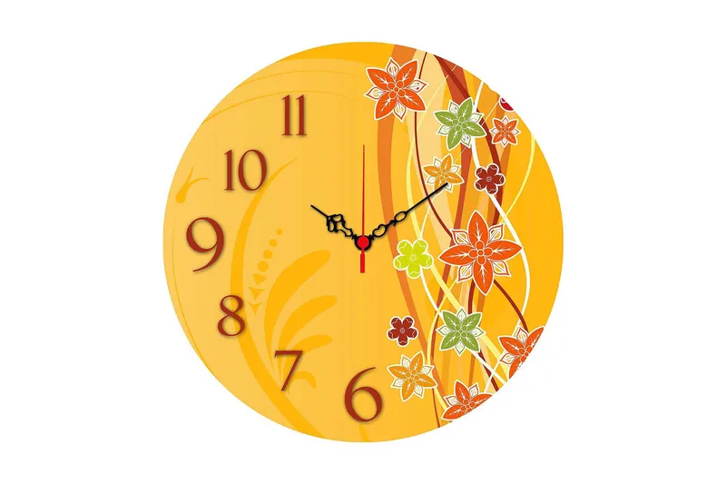 Dekorativ MDF Väggklocka 40 cm, Flerfärgad