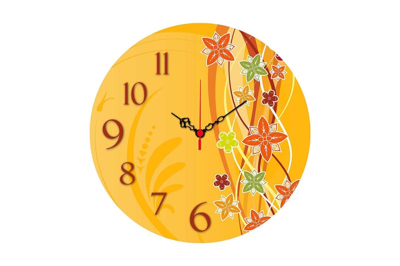 Dekorativ MDF Väggklocka 40 cm, Flerfärgad