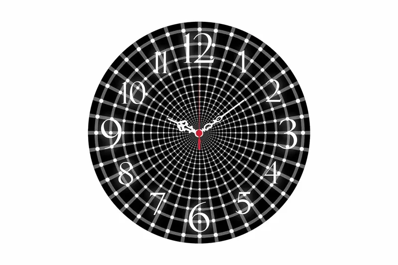 Dekorativ MDF Väggklocka 40 cm, Flerfärgad