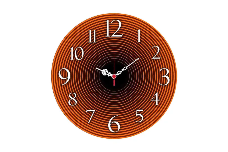 Dekorativ MDF Väggklocka 40 cm, Flerfärgad