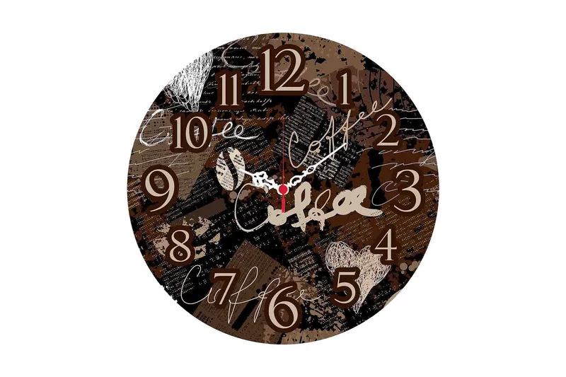 Dekorativ MDF Väggklocka 40 cm, Flerfärgad