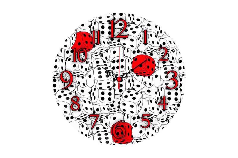 Dekorativ MDF Väggklocka 40 cm, Flerfärgad