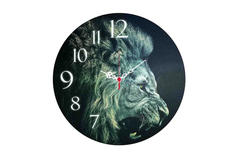 Dekorativ MDF Väggklocka 40 cm, Flerfärgad