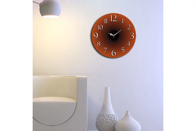 Dekorativ MDF Väggklocka 40 cm - Flerfärgad - Inredning - Väggdekor - Väggklocka & väggur