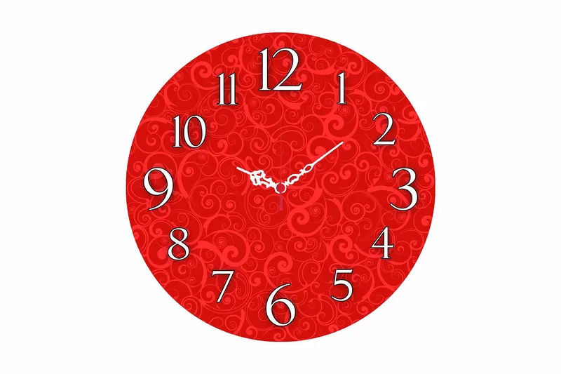 Dekorativ MDF Väggklocka 40 cm, Flerfärgad