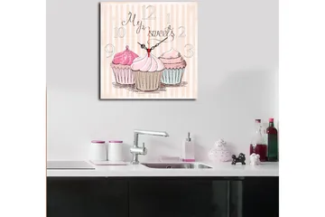 Dekorativ MDF Väggklocka 40x40 cm - Flerfärgad - Inredning - Väggdekor - Väggklocka & väggur