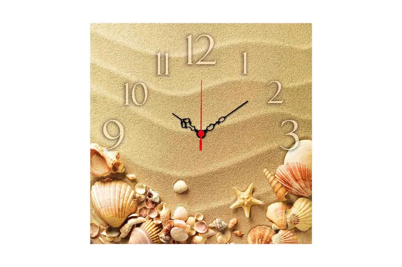 Dekorativ MDF Väggklocka 40x40 cm, Flerfärgad