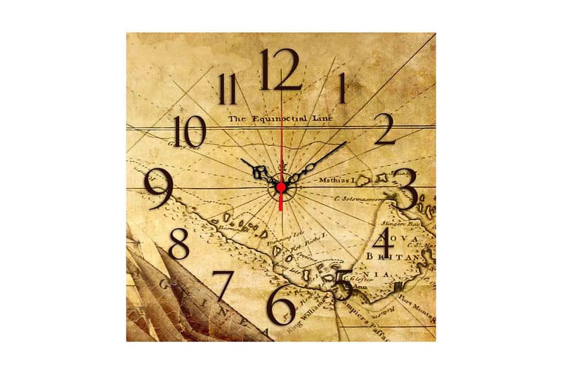 Dekorativ MDF Väggklocka 40x40 cm, Flerfärgad