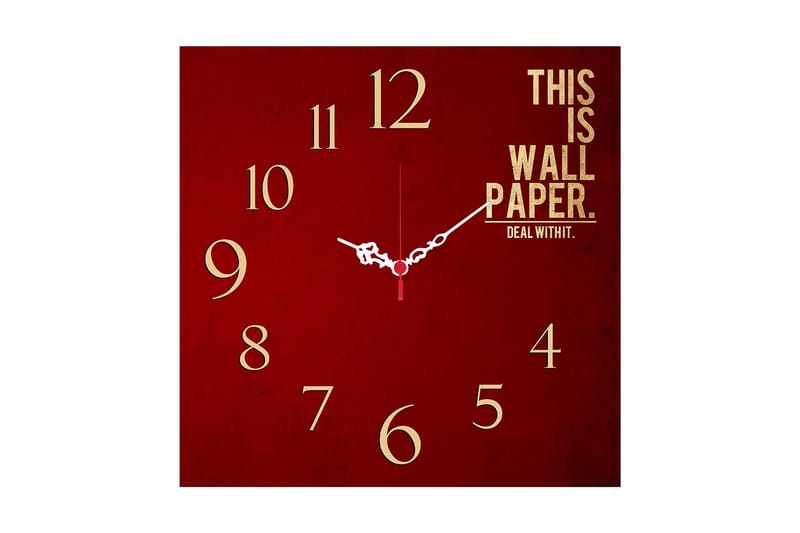 Dekorativ MDF Väggklocka 40x40 cm, Flerfärgad