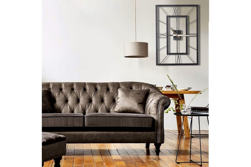 Dekorativ Metallväggklocka - Svart - Inredning - Väggdekor - Väggklocka & väggur