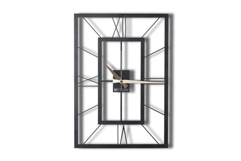 Dekorativ Metallväggklocka - Svart - Inredning - Väggdekor - Väggklocka & väggur
