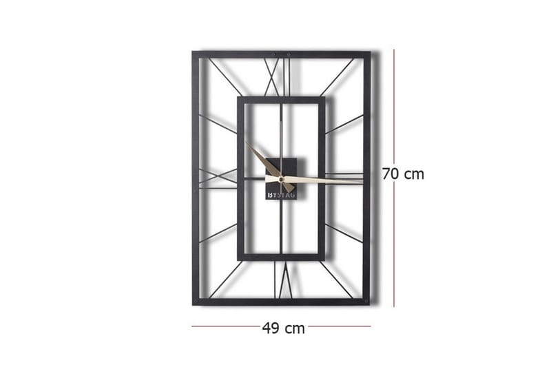 Dekorativ Metallväggklocka - Svart - Dekoration & inredningsdetaljer - Väggklocka & väggur