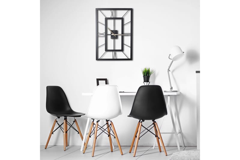 Dekorativ Metallväggklocka - Svart - Inredning - Väggdekor - Väggklocka & väggur