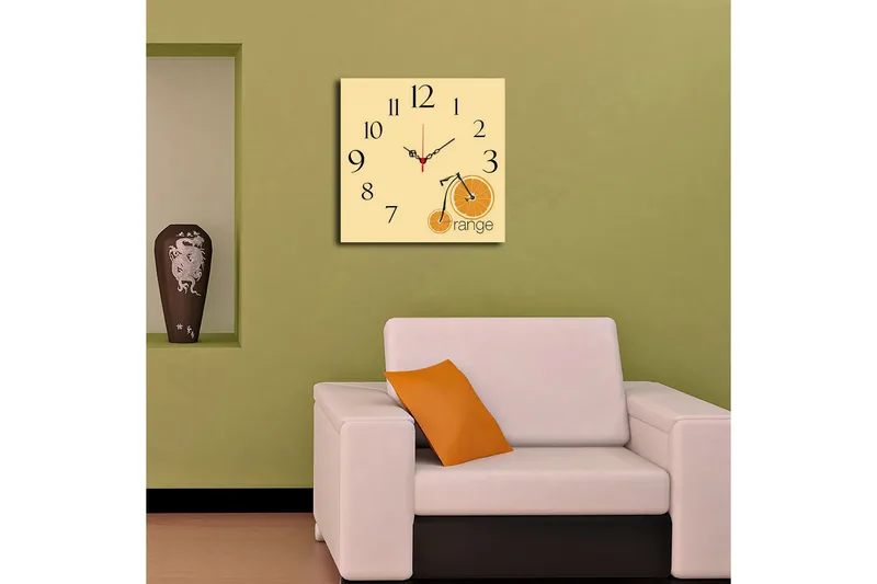 Diyadin Dekorklocka 40x40 cm - Flerfärgad - Inredning - Väggdekor - Väggklocka & väggur