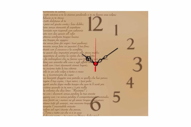 Diyadin Dekorklocka 40x40 cm, Flerfärgad