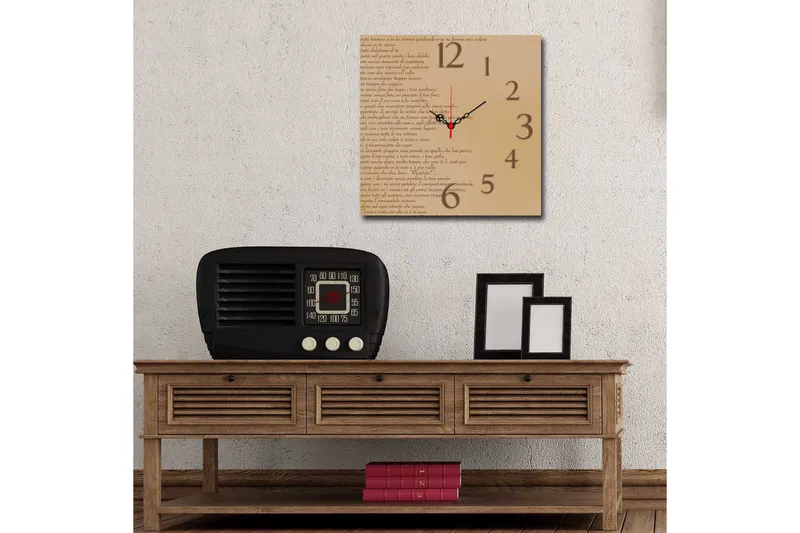 Diyadin Dekorklocka 40x40 cm - Flerfärgad - Inredning - Väggdekor - Väggklocka & väggur