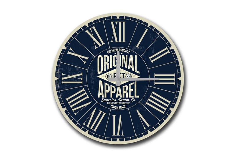 Diyadin Dekorklocka 50 cm Rund, Flerfärgad