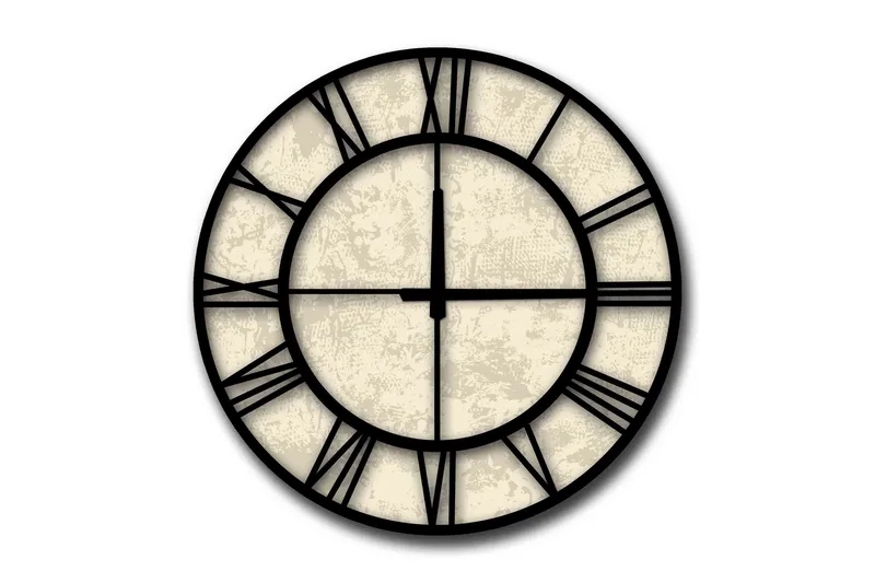 Diyadin Dekorklocka 50 cm Rund, Flerfärgad