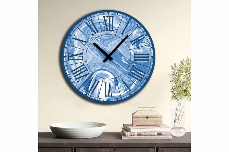 Diyadin Dekorklocka 50 cm Rund - Flerfärgad - Inredning - Väggdekor - Väggklocka & väggur