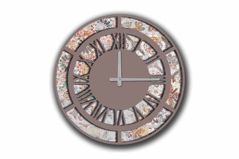 Diyadin Dekorklocka 50 cm Rund, Flerfärgad