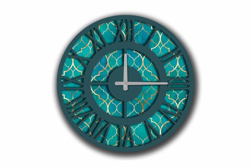 Diyadin Dekorklocka 50 cm Rund, Flerfärgad