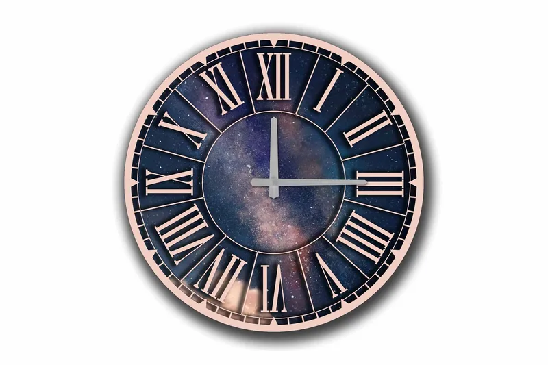 Diyadin Dekorklocka 50 cm Rund, Flerfärgad