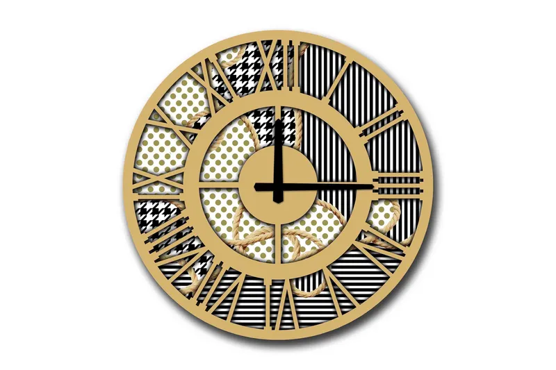 Diyadin Dekorklocka 50 cm Rund, Flerfärgad