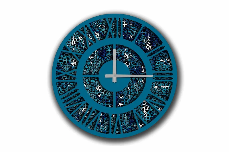 Diyadin Dekorklocka 50 cm Rund, Flerfärgad