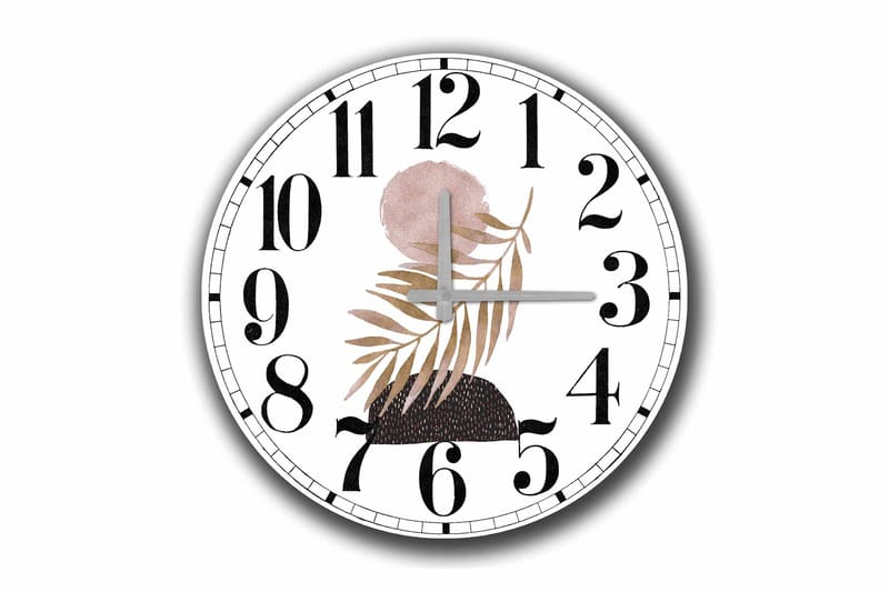 Diyadin Dekorklocka 50 cm Rund Floral, Flerfärgad