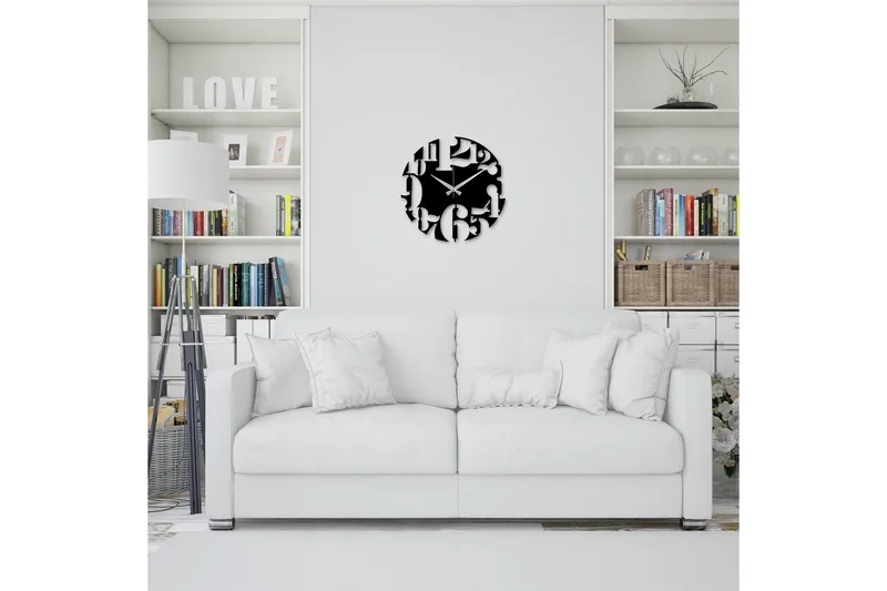 Enzoclock - S001 - Svart - Inredning - Väggdekor - Väggklocka & väggur