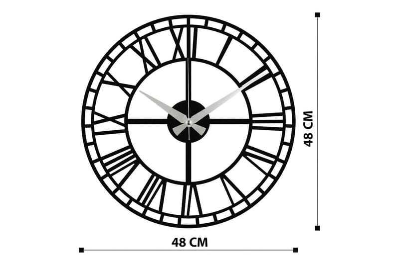 Enzoclock - S002 - Svart - Väggklocka & väggur