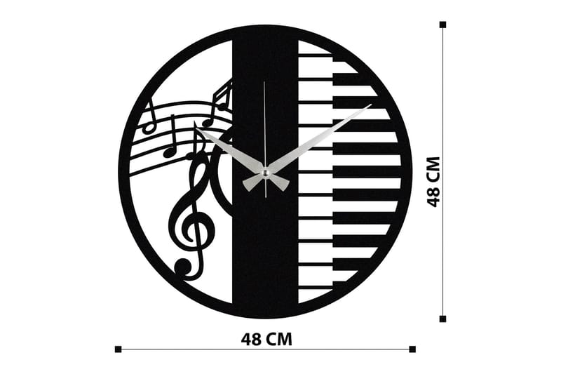 Enzoclock - S008 - Svart - Inredning - Väggdekor - Väggklocka & väggur