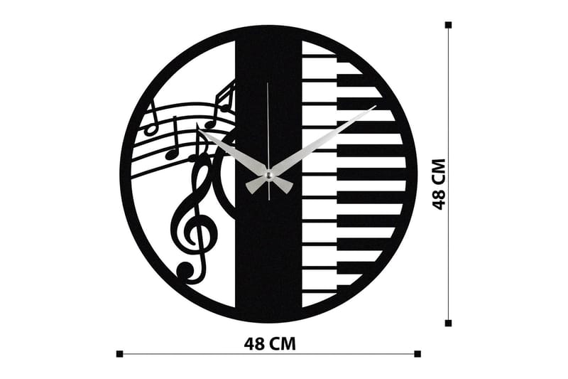 Enzoclock - S008 - Svart - Inredning - Väggdekor - Väggklocka & väggur
