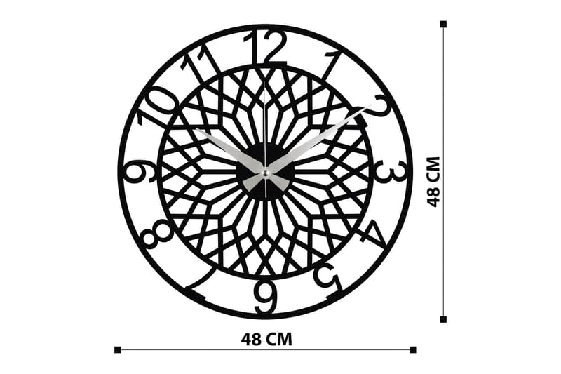 Enzoclock - S009 - Svart - Inredning - Väggdekor - Väggklocka & väggur