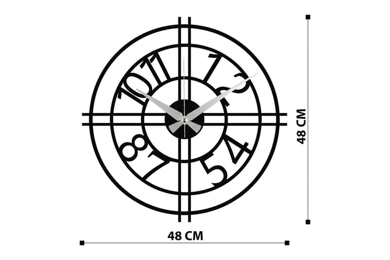 Enzoclock - S010 - Svart - Inredning - Väggdekor - Väggklocka & väggur