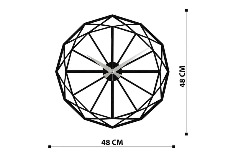 Enzoclock - S013 - Svart - Inredning - Väggdekor - Väggklocka & väggur