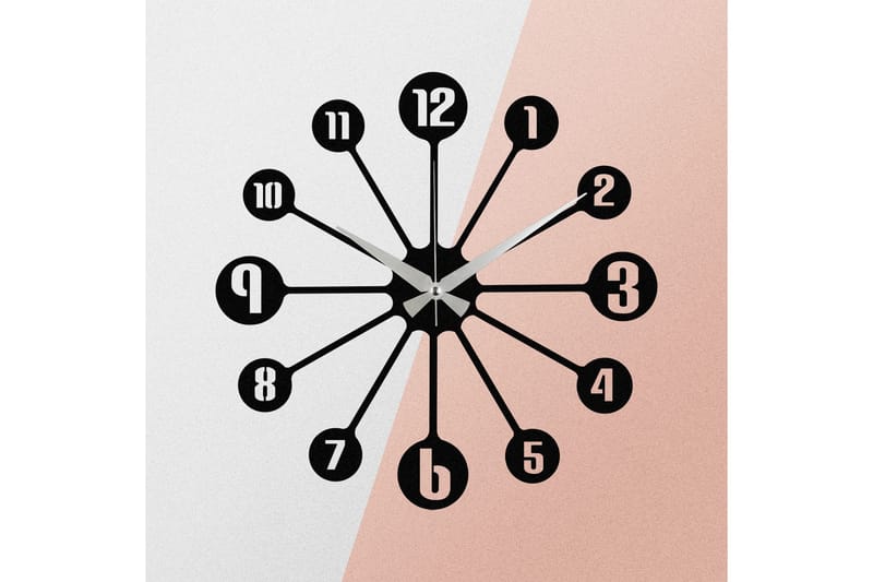 Enzoclock - S014 - Svart - Inredning - Väggdekor - Väggklocka & väggur