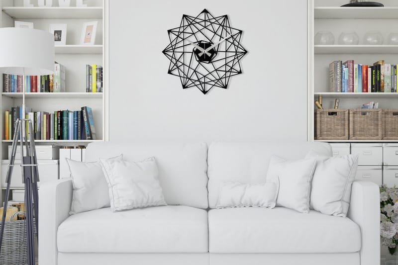 Enzoclock - S015 - Svart - Inredning - Väggdekor - Väggklocka & väggur