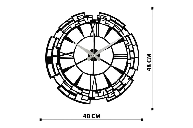 Enzoclock - S016 - Svart - Inredning - Väggdekor - Väggklocka & väggur